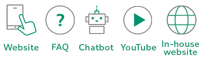 Website,FAQ,Chatbot,Youtube,In-house website